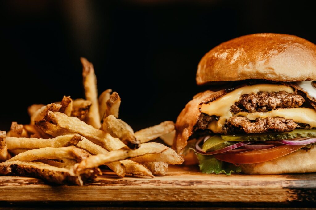 BAM! Be A Man. Burger And Fries.